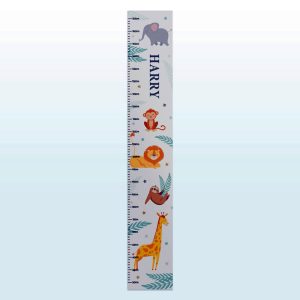 Personalised Safari Animal Height Chart - Kid's Growth Chart