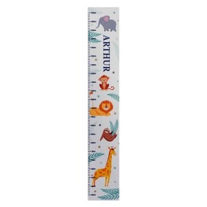 Personalised Safari Animal Height Chart - Kid's Growth Chart