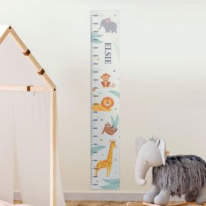 Personalised Safari Animal Height Chart - Kid's Growth Chart