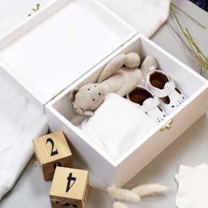 Personalised Woodland Animal Wooden Baby Keepsake Box