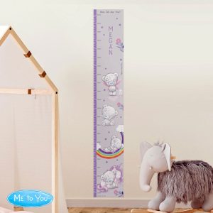 Girl's Personalised Tiny Tatty Teddy Unicorn Height Chart