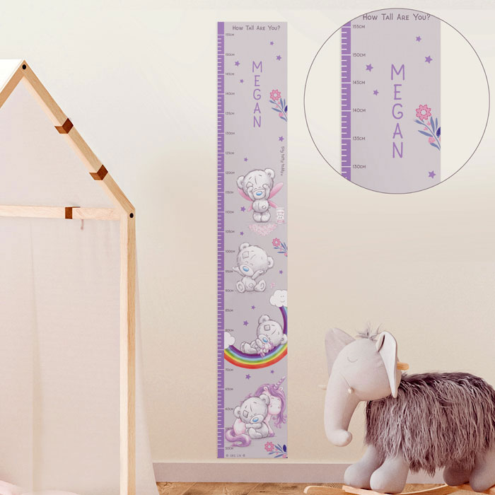 Girl's Personalised Tiny Tatty Teddy Unicorn Height Chart