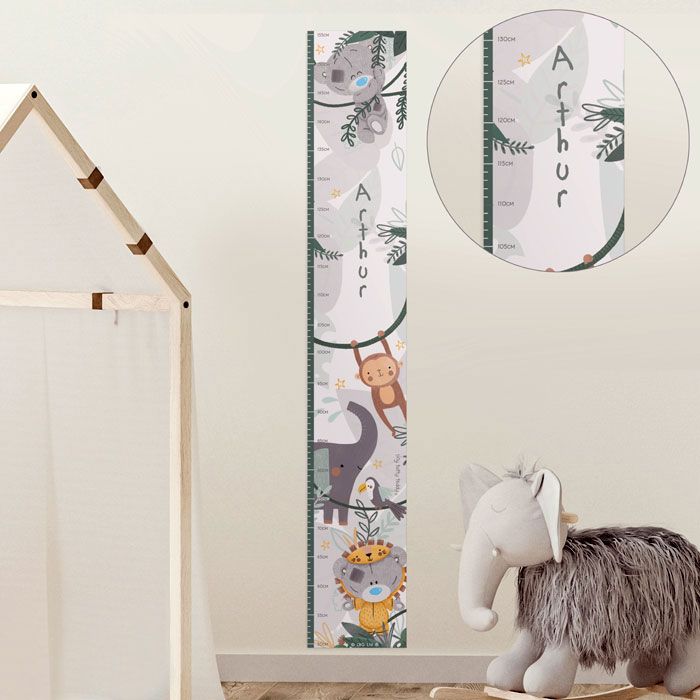 Personalised Tiny Tatty Teddy Wild One Height Chart