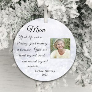 Personalised Acrylic Photo Memorial Christmas Decoration