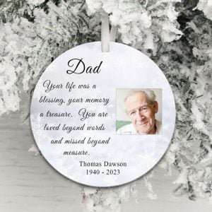 Personalised Acrylic Photo Memorial Christmas Decoration