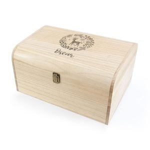Personalised Christmas Woodland Chest Keepsake Box