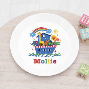 Personalised Kids Noah's Ark Plastic Dinner Set