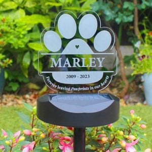 Personalised Pet Memorial Outdoor Solar Light Up Sign