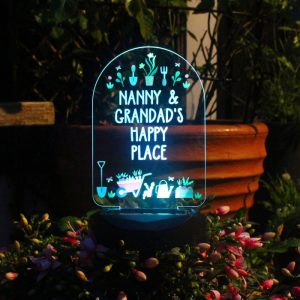 Personalised Vegetable Patch Outdoor Solar Light Up Sign