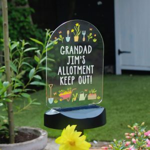Personalised Vegetable Patch Outdoor Solar Light Up Sign