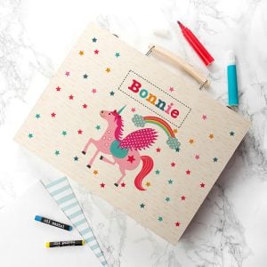Personalised Kids Unicorn Colouring In Art Set