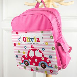 Personalised Girl's Pink Rucksack Bag Various Designs