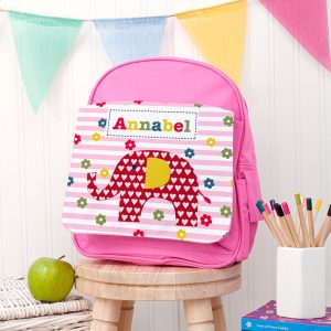 Personalised Girl's Pink Rucksack Bag Various Designs