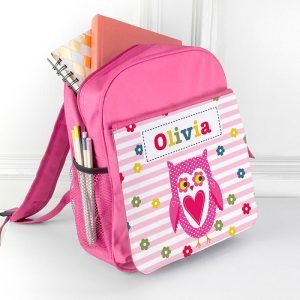 Personalised Girl's Pink Rucksack Bag Various Designs