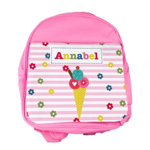 Personalised Girl's Pink Rucksack Bag Various Designs