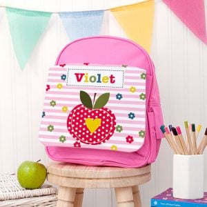 Personalised Girl's Pink Rucksack Bag Various Designs