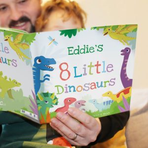 Personalised Dinosaur Book & Stacking Toy Toddler Gift