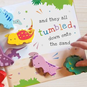 Personalised Dinosaur Book & Stacking Toy Toddler Gift