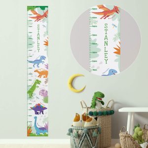 Personalised Dinosaur Height Chart - Vinyl
