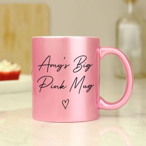 Women's Personalised Pink Glitter Mug