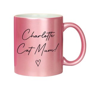 Women's Personalised Pink Glitter Mug