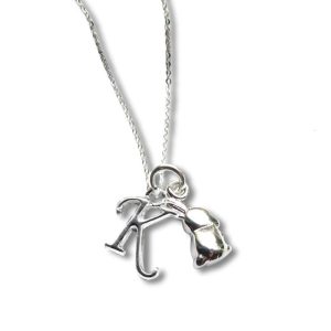 Personalised Initial Bunny Rabbit Charm Necklace