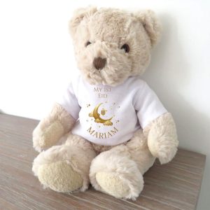 Personalised Luxury Eid Teddy Bear In Tee Shirt