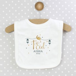 Personalised 1st Eid Cotton Baby Bib
