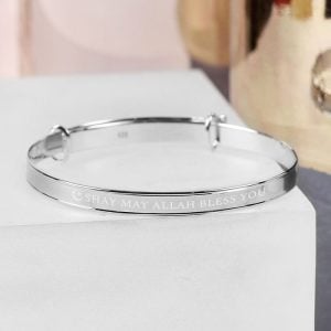 Personalised Eid Sterling Silver Baby Expanding Bracelet