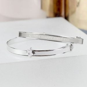 Personalised Eid Sterling Silver Baby Expanding Bracelet