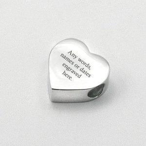 Personalised First Holy Communion Heart Bead Charm