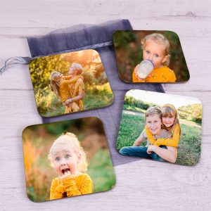 Photo Upload Set of 4 Wooden Coasters