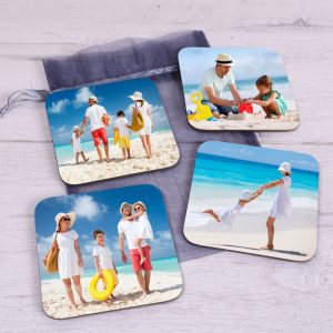 Photo Upload Set of 4 Wooden Coasters