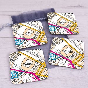 Favourite Place Set of 4 Football Stadium Coasters