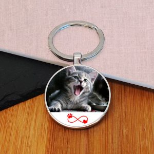 Photo Upload Paw Eternity Key Ring