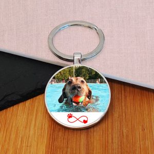 Photo Upload Paw Eternity Key Ring