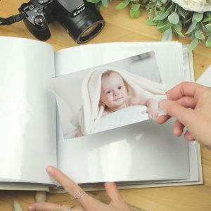 Personalised Religious Cross Square Photo Album With Sleeves
