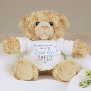 Personalised Boys Teddy Bear In a Jumper Any Text