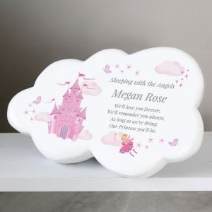 Personalised Fairy Castle Resin Memorial Cloud Ornament