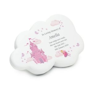 Personalised Fairy Castle Resin Memorial Cloud Ornament