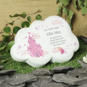 Personalised Fairy Castle Resin Memorial Cloud Ornament