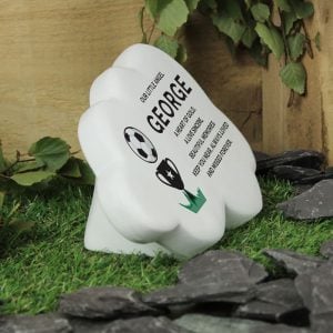 Boy's Personalised Football Resin Memorial Cloud Ornament