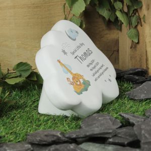 Personalised Animal Themed Resin Baby Memorial Cloud