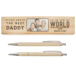 Photo Personalised Best In The World Pen & Pencil Set