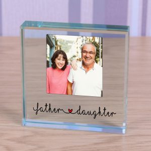 Father & Daughter Glass Photo Upload Token