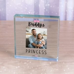 Daddy's Princess Glass Photo Upload Token Daddy Gift