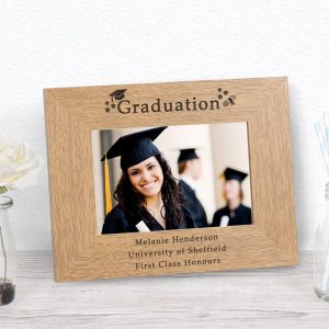 Personalised Oak Finish Graduation Photo Frame 7 x 5 Inch