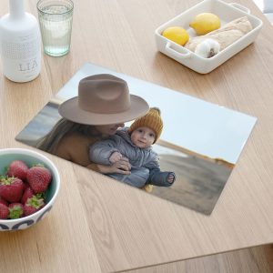 Personalised Photo Upload Glass Chopping Board