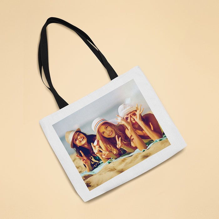 Personalised Photo Upload Canvas Beach or Shopping Tote Bag