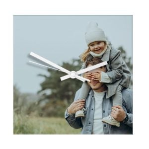 Photo Upload Glass Square Wall Clock 32cm